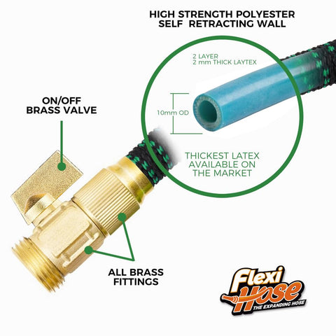 Flexi Hose conectores de latón macizo 3/4" para ajuste seguro al grifo