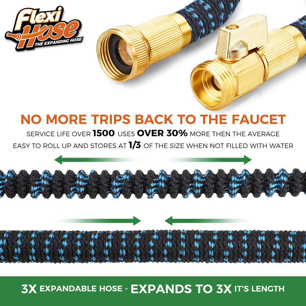 Flexi Hose primer plano del conector de latón 3/4" que asegura conexión duradera
