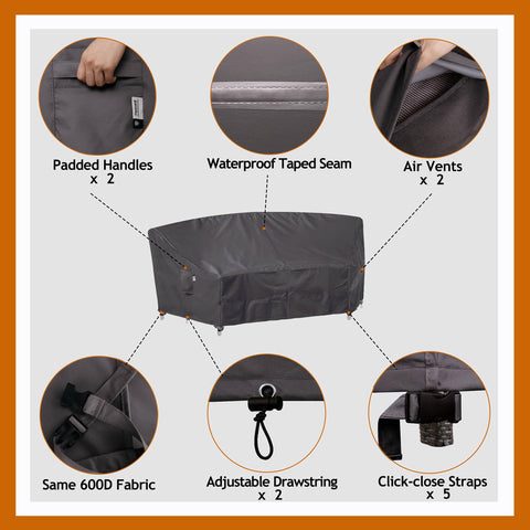 Flexiyard asas acolchadas que facilitan colocar y retirar la funda