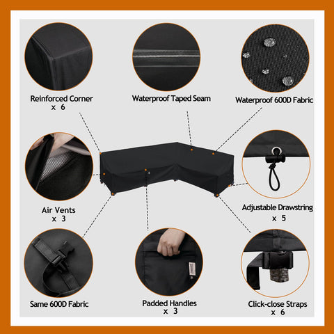 Flexiyard asas acolchadas para colocar y retirar la funda con facilidad