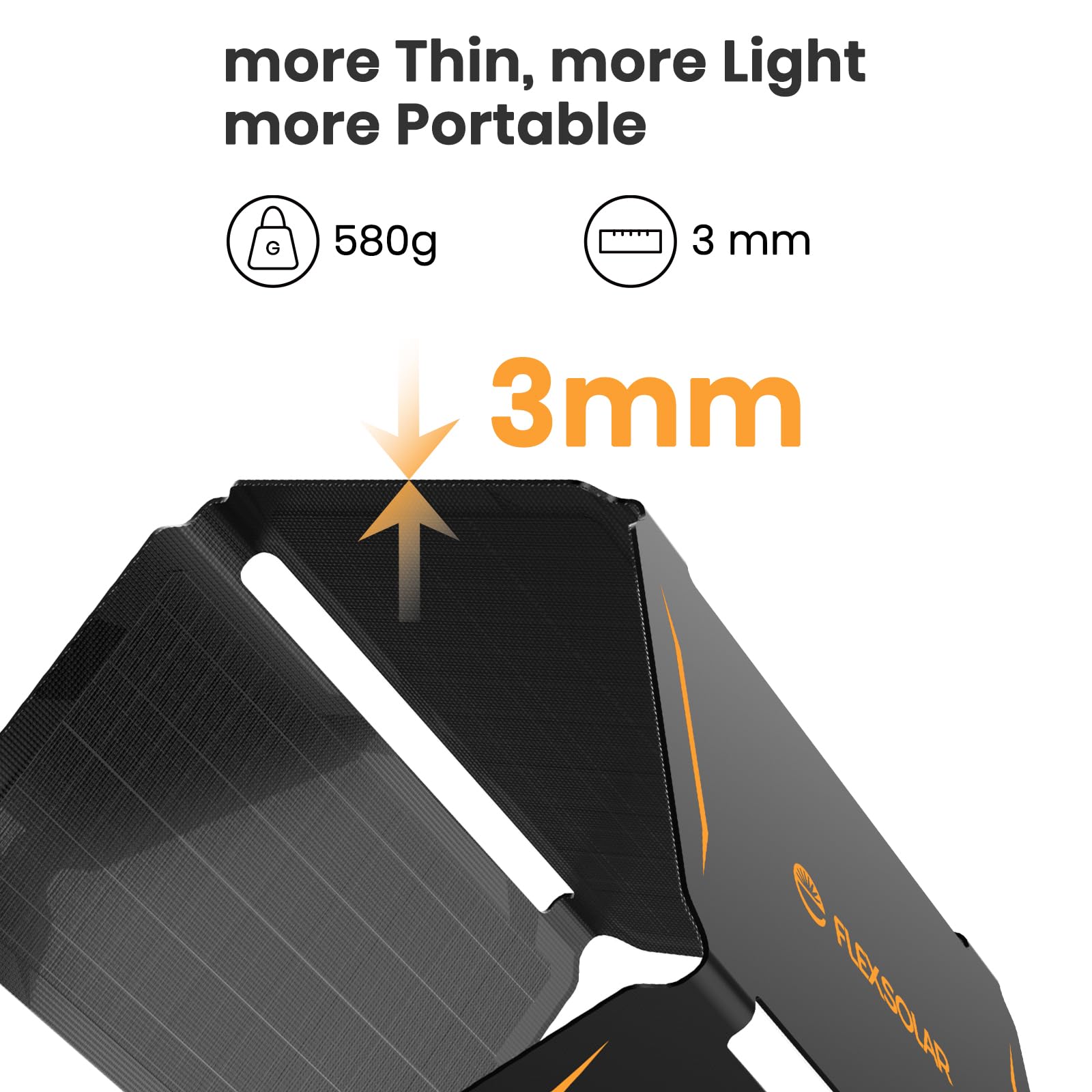 FlexSolar comparado con MacBook Air para referencia de tamaño