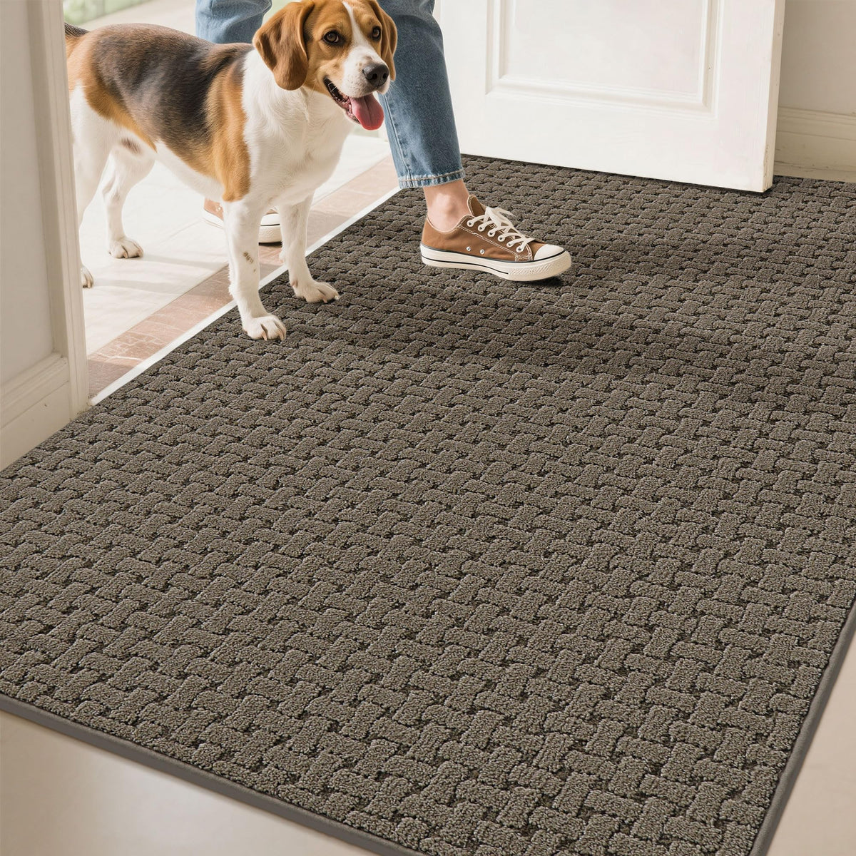 FLOORHUG felpudo frontal 36x60 protege entrada y absorbe humedad