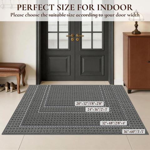 FLOORHUG textura tejida en primer plano para absorber humedad rápido