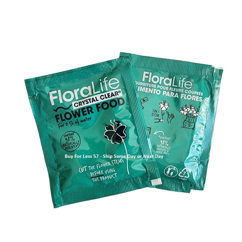 Floralife polvo en primer plano detalle de textura y dosificación