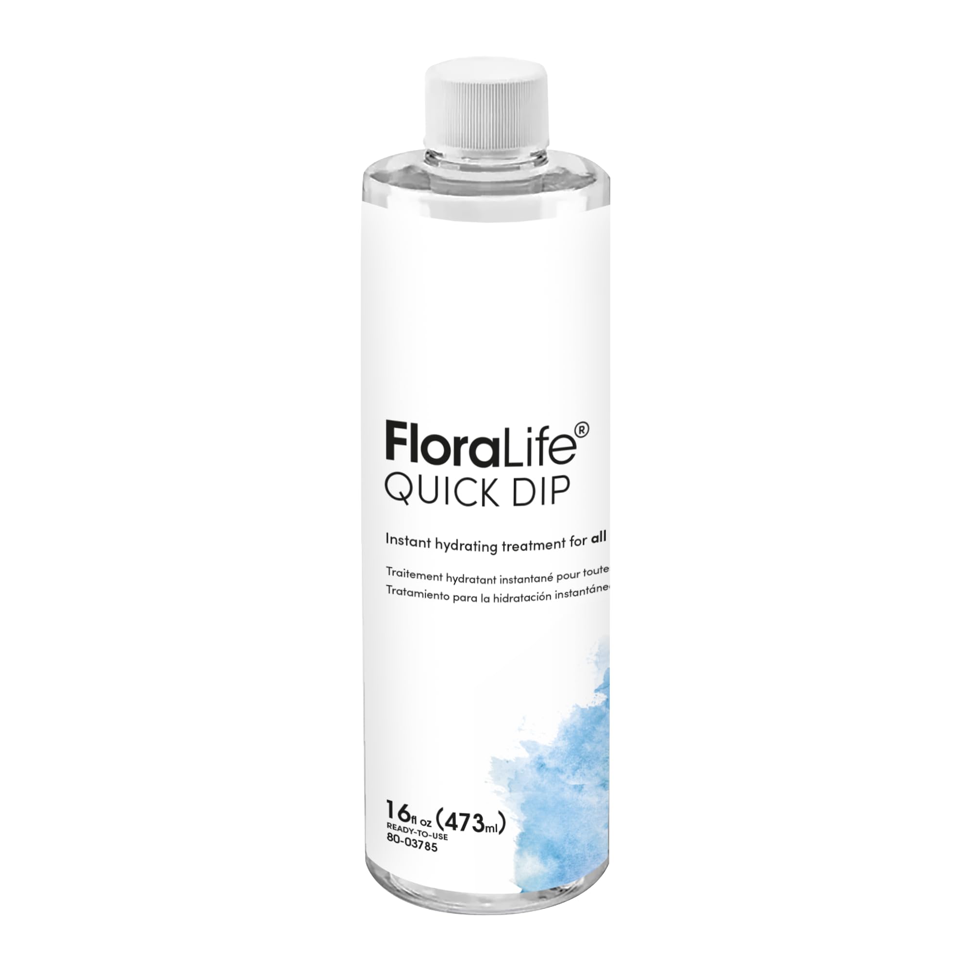 Floralife Quick Dip botella frontal mostrando etiqueta y tamaño práctico