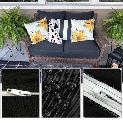 FLYMEI funda colocada en cojín sobre terraza, estilo renovado