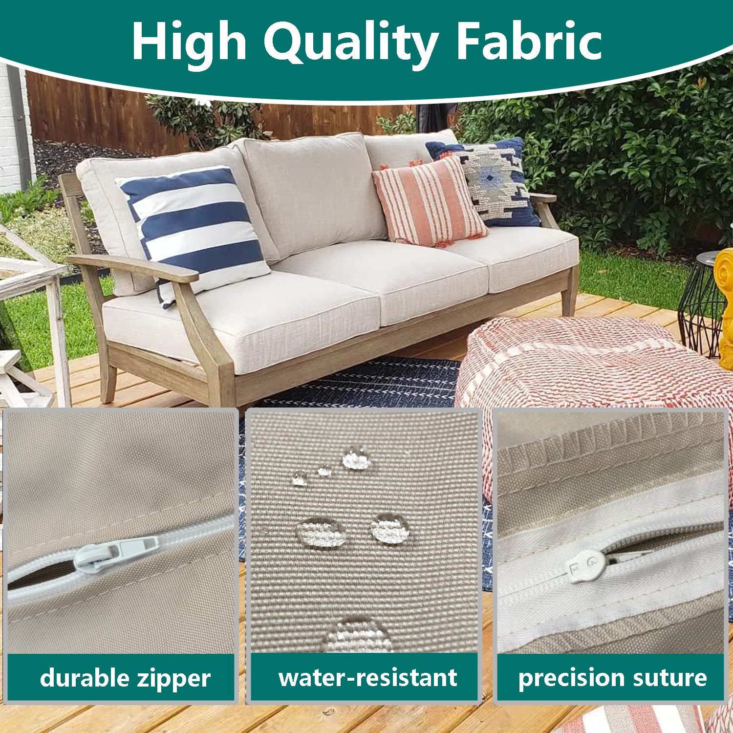 FLYMEI funda colocada en silla de patio fácil de poner y limpiar