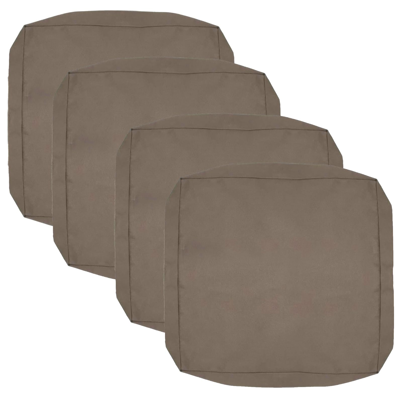 FLYMEI pack de 4 fundas frontales en taupe protegen cojines con estilo