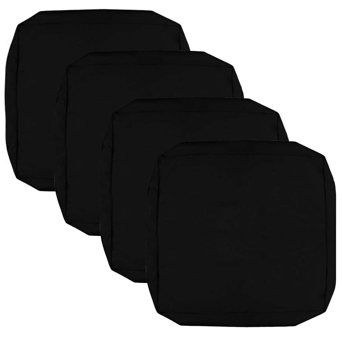FLYMEI frontal del pack de 4 fundas mostrando el color negro y protección