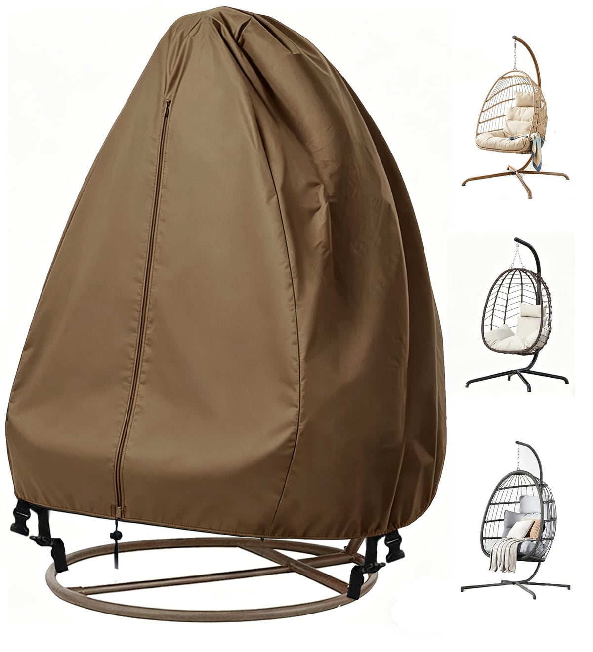 FLYMEI funda frontal caqui protegiendo silla huevo contra lluvia