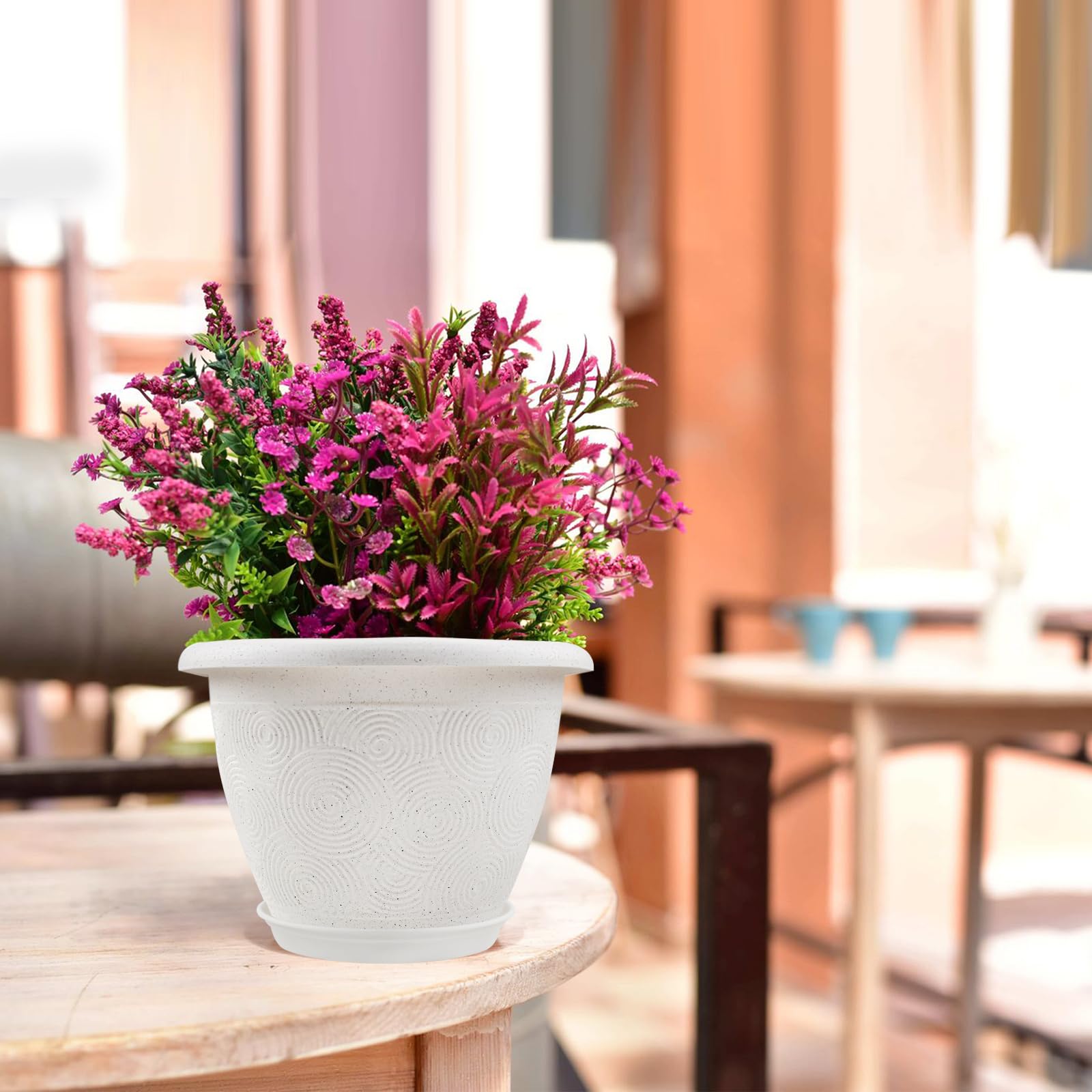 Fodetyff maceta con planta en ventana, embellece espacios interiores