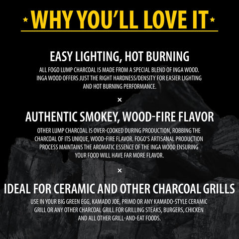 FOGO primer plano de etiqueta que informa origen y ausencia de aditivos