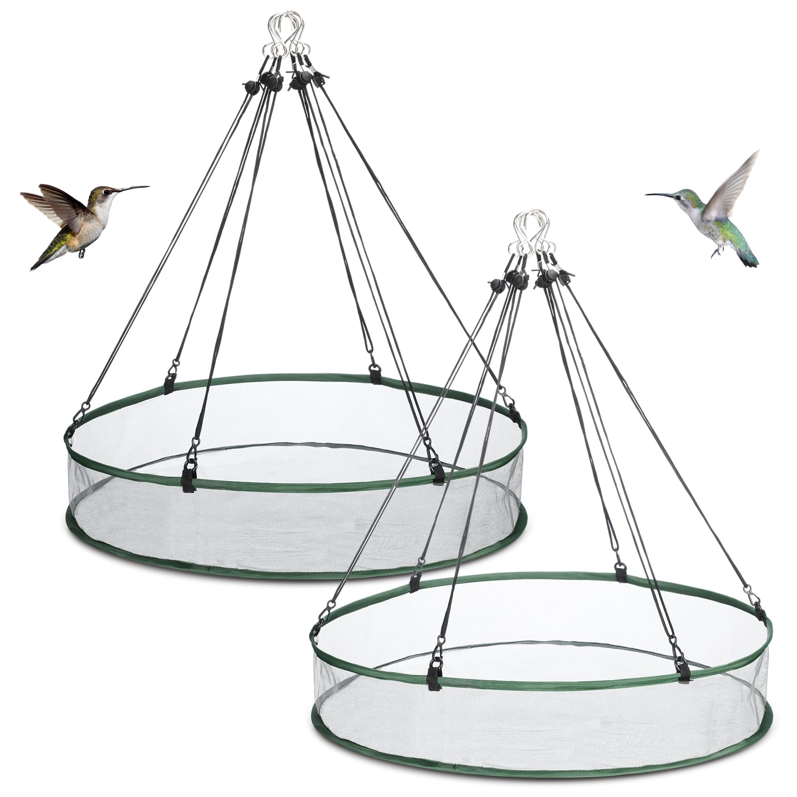 FoldTier vista frontal del par empaquetado, solución práctica para alimentar aves