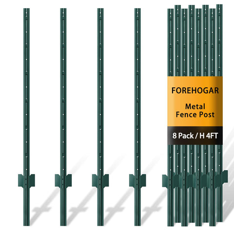 FOREHOGAR poste metálico frontal mostrando su forma y color verde, fácil instalación