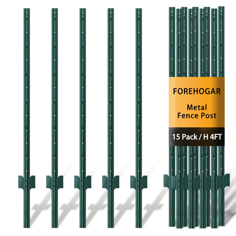 FOREHOGAR poste T 4 ft vista frontal resistente para cercas