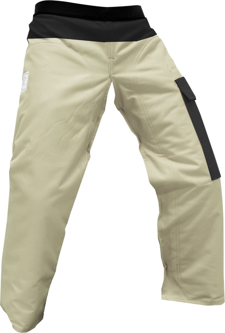 FORESTER chaps delantal frontal mostrando bolsillo y protección, mayor seguridad