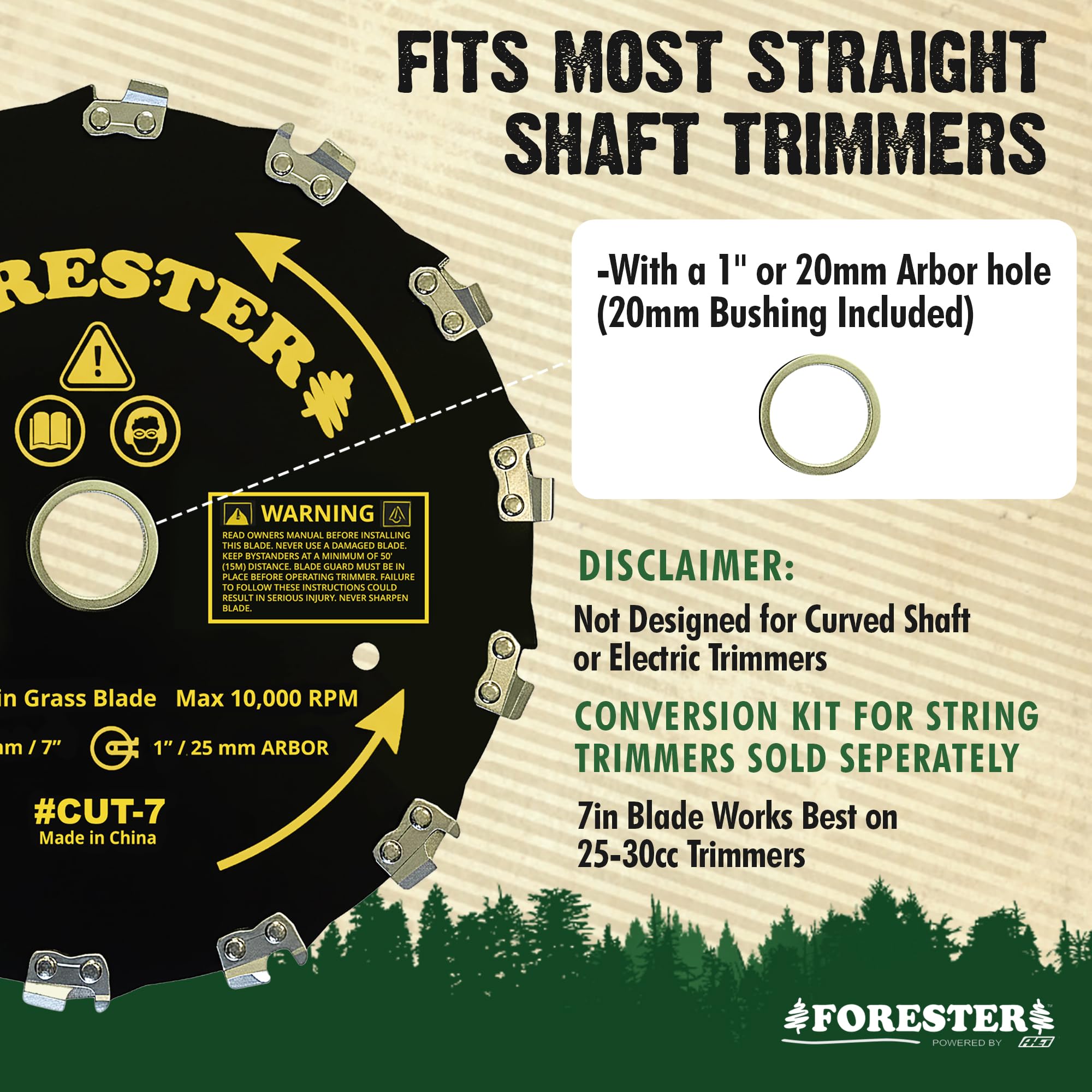 FORESTER primer plano de 14 dientes para cortes agresivos