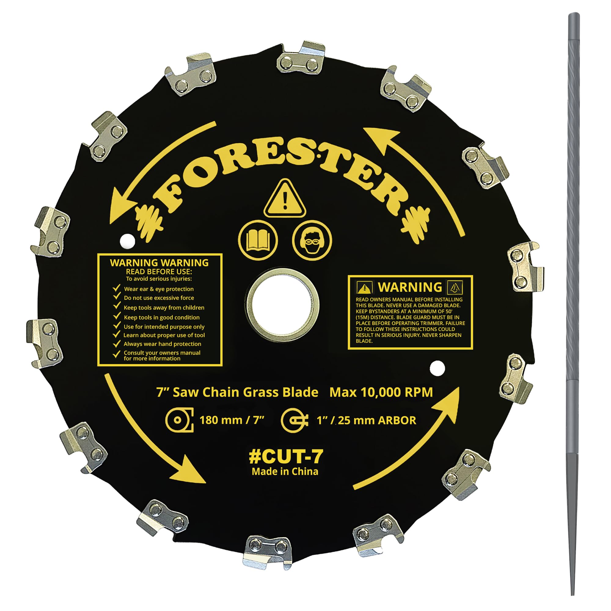 FORESTER hoja frontal 7in mostrando diseño y control
