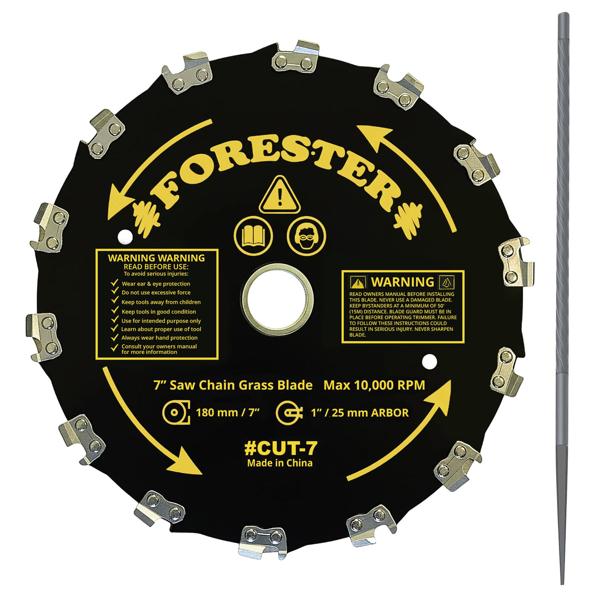 FORESTER hoja frontal 7in mostrando diseño y control