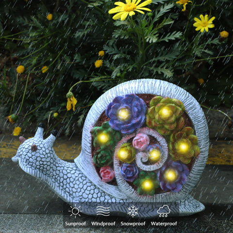 FORUP caracol iluminado por la noche con LED cálidas crea ambiente acogedor
