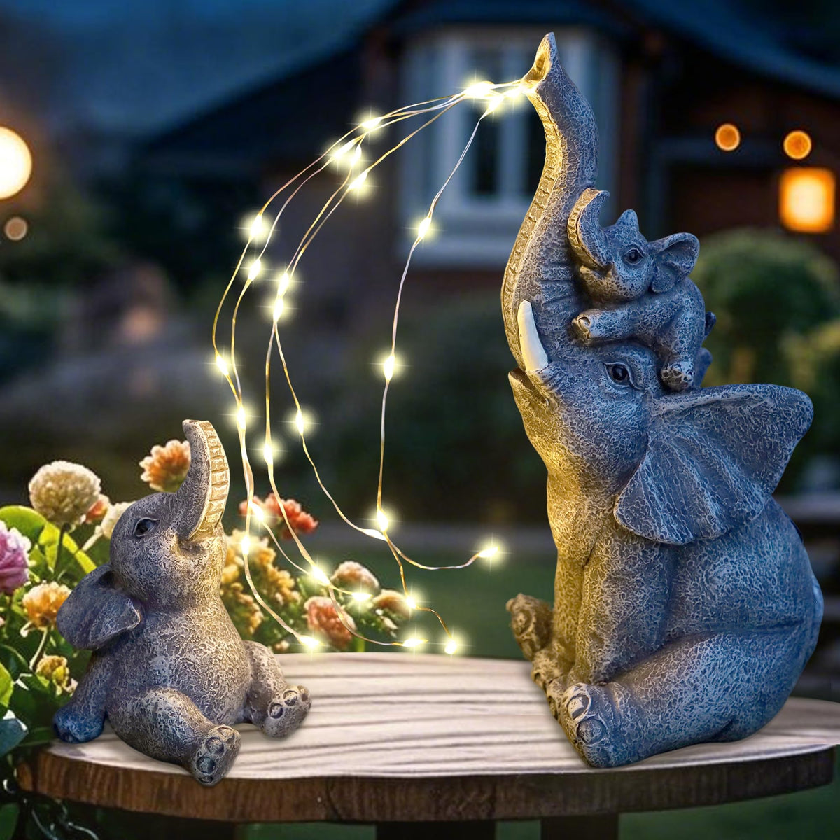 FORUP elefante vista frontal decorativa que realza el jardín