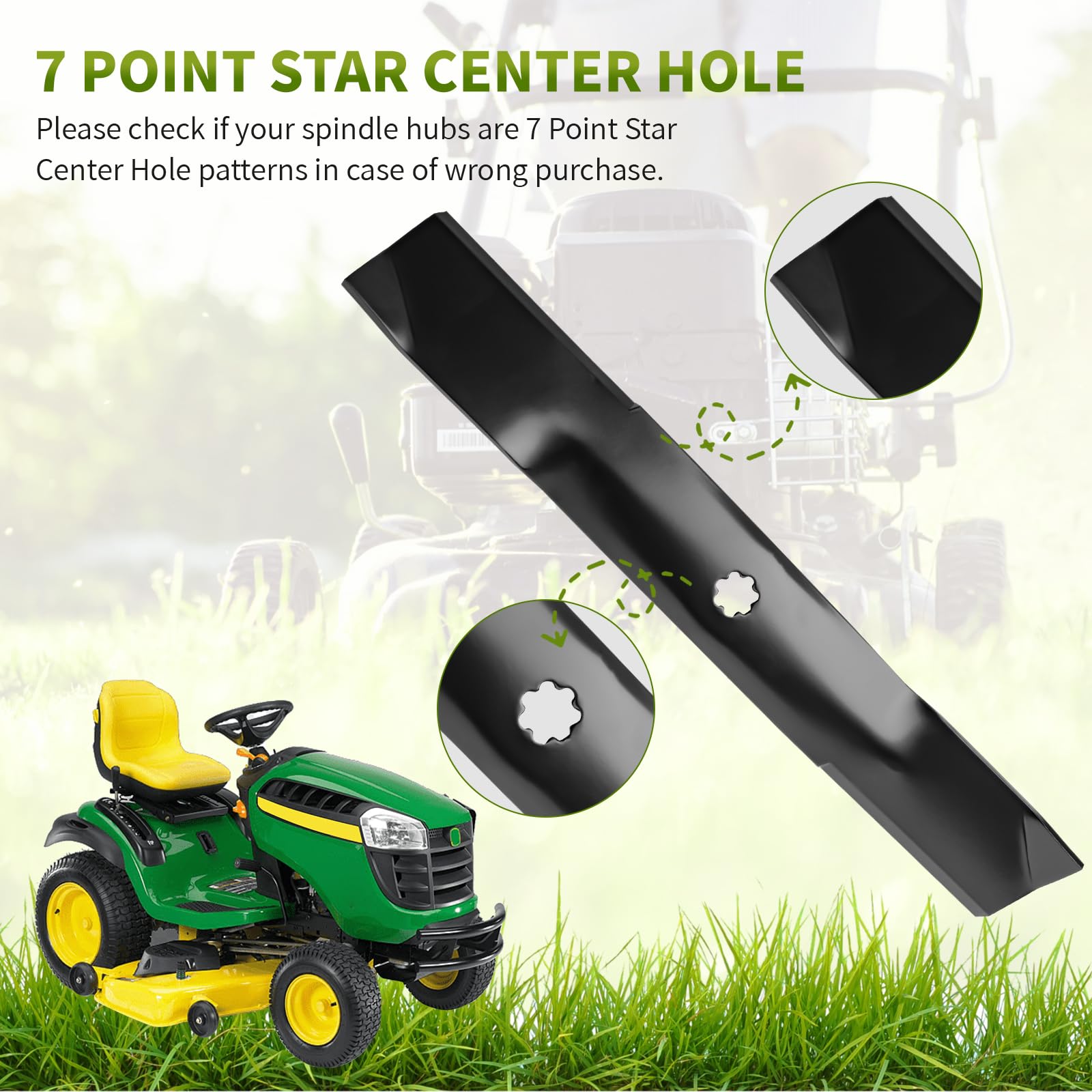 Fourtry cuchilla instalada en tractor John Deere demostrando rendimiento