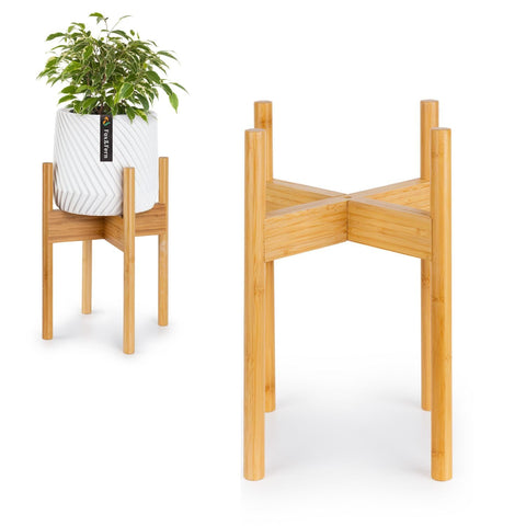 Fox & Fern vista frontal del soporte mostrando estabilidad y estilo