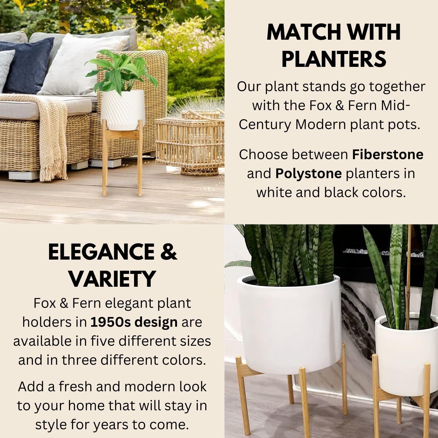 Fox & Fern unión plug-in de patas que garantiza montaje firme