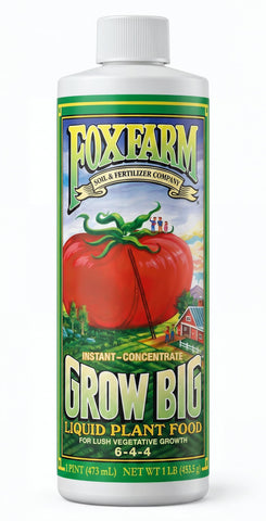 FoxFarm envase frontal de Grow Big mostrando etiqueta y beneficios de crecimiento