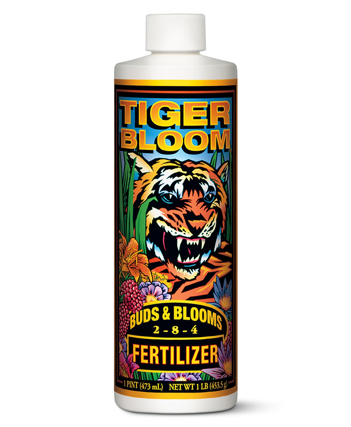 FoxFarm Tiger Bloom frente del envase mostrando etiqueta y capacidad
