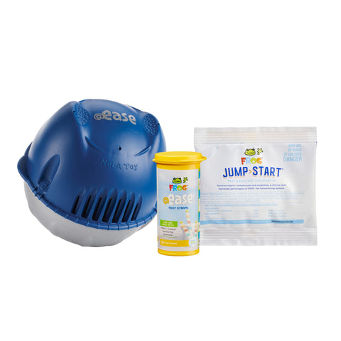 FROG @Ease empaque frontal mostrando sistema flotante y beneficios claros