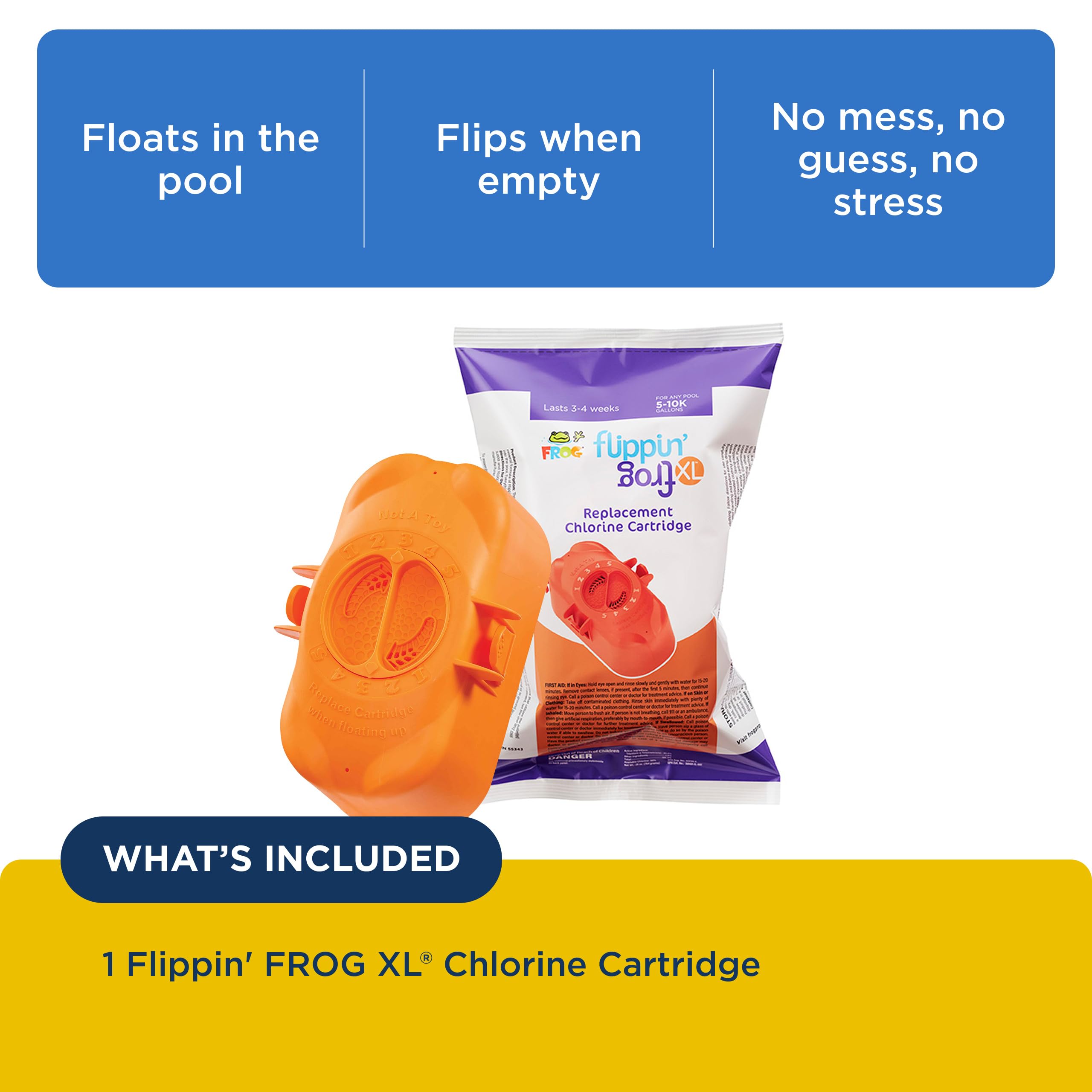 FROG cartucho en sistema flotante distribuye cloro uniformemente en agua