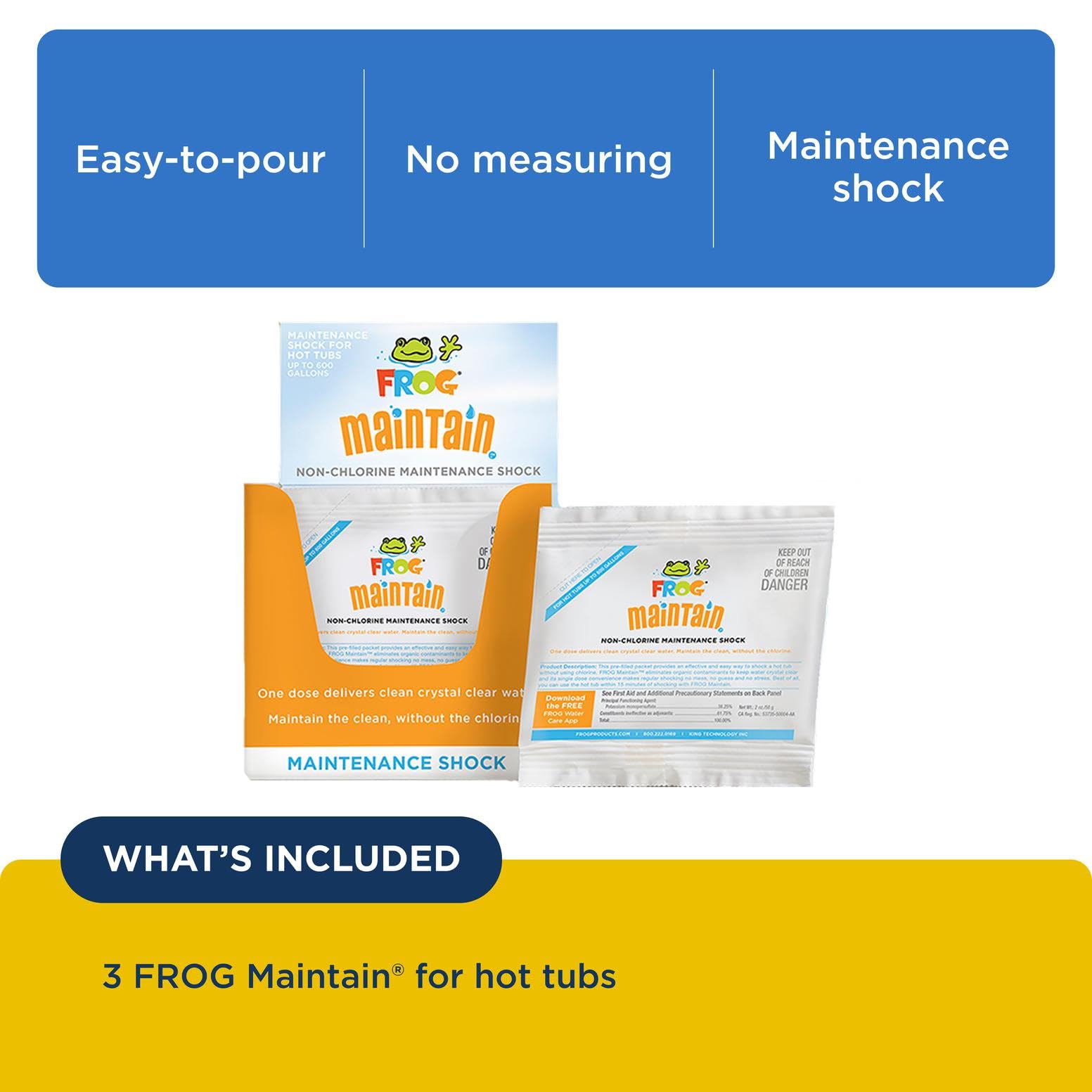 FROG contenido vertiéndose en agua para tratamiento rápido