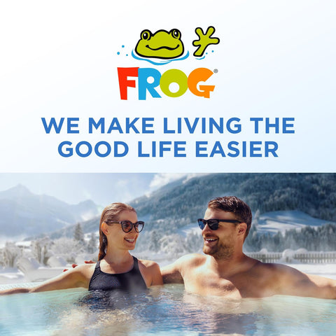 FROG DropH junto a un hot tub en ambiente hogareño mostrando uso práctico