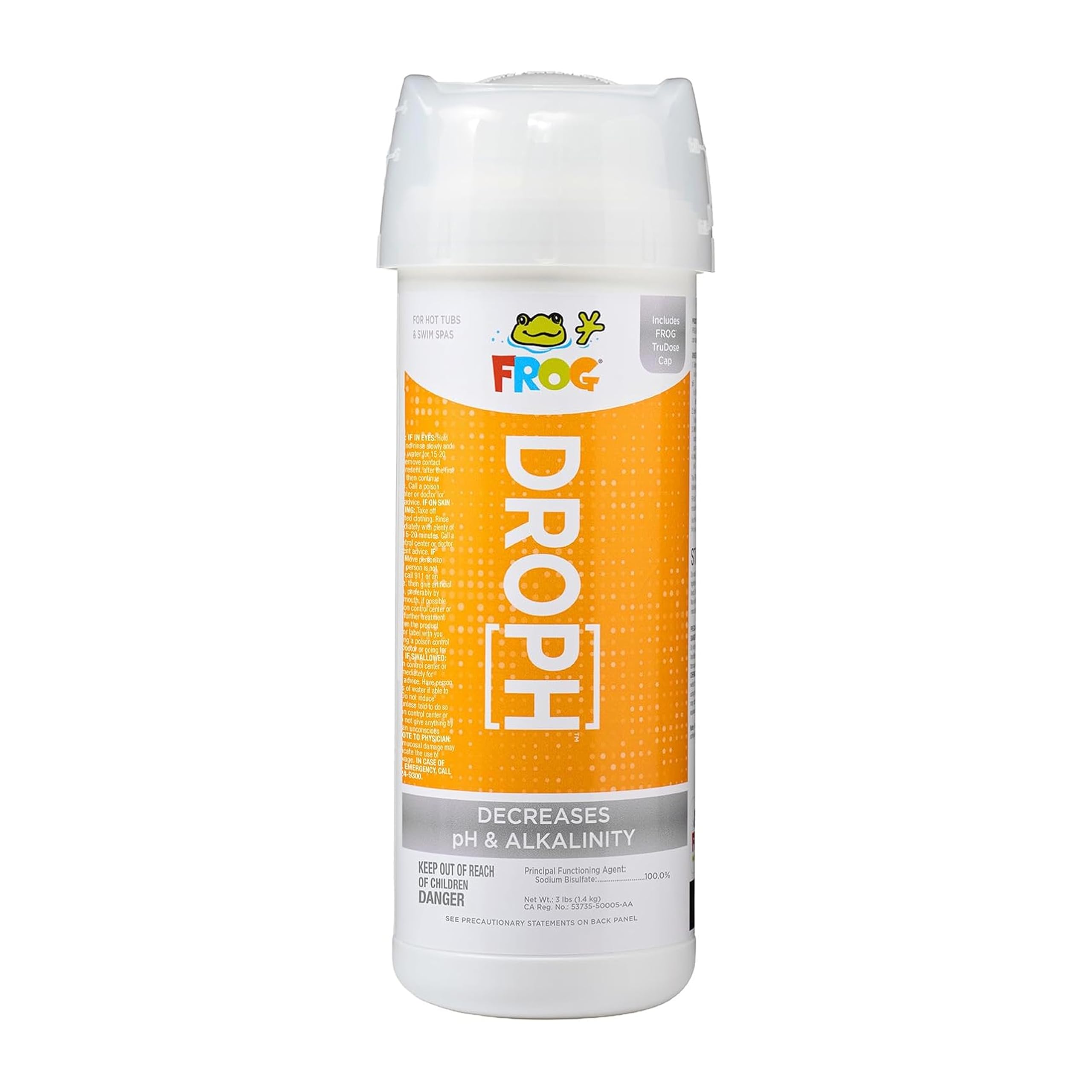 FROG DropH botella frontal mostrando etiqueta y beneficio de ajuste de pH