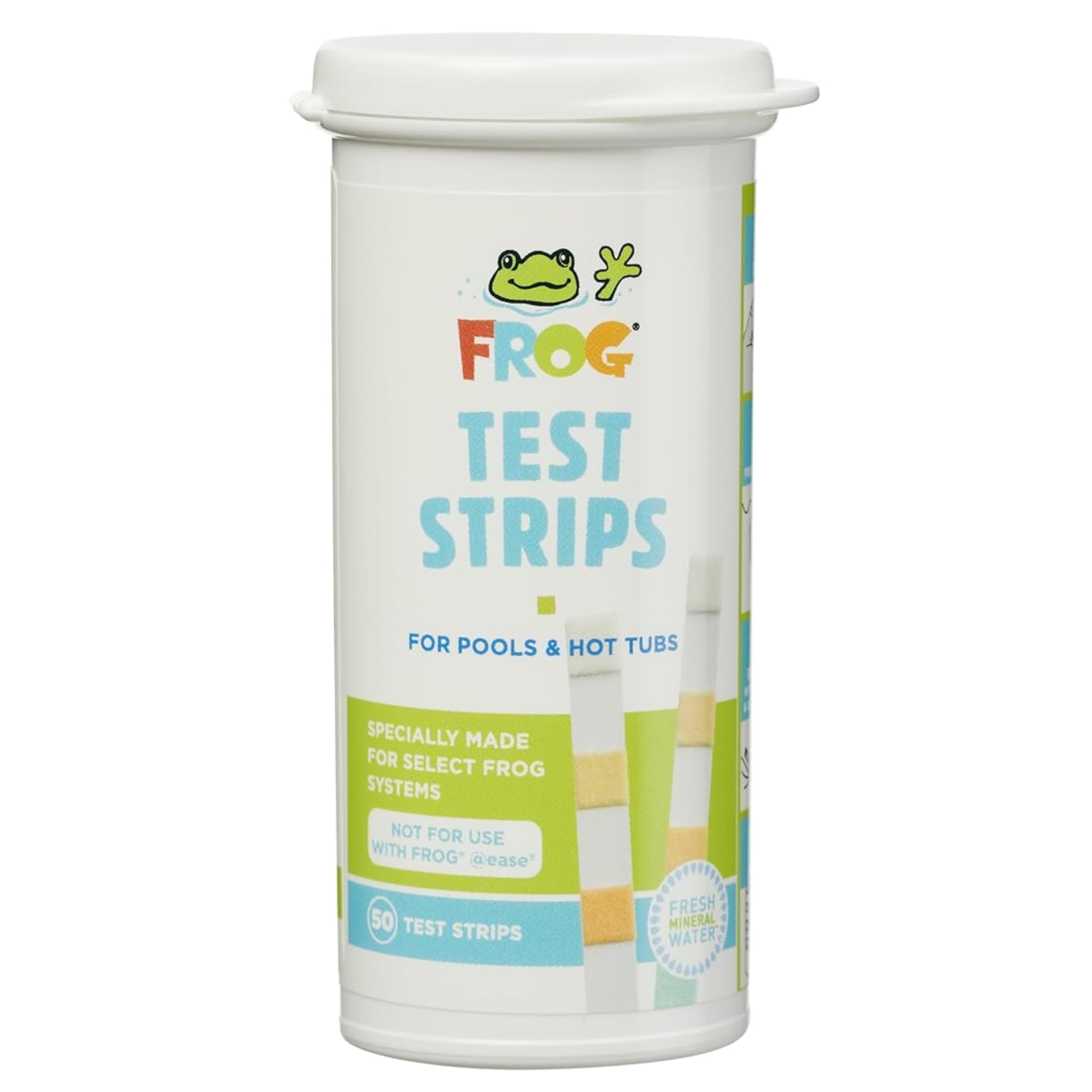 FROG frasco delante con tiras mostrando presentación y cantidad para control fácil