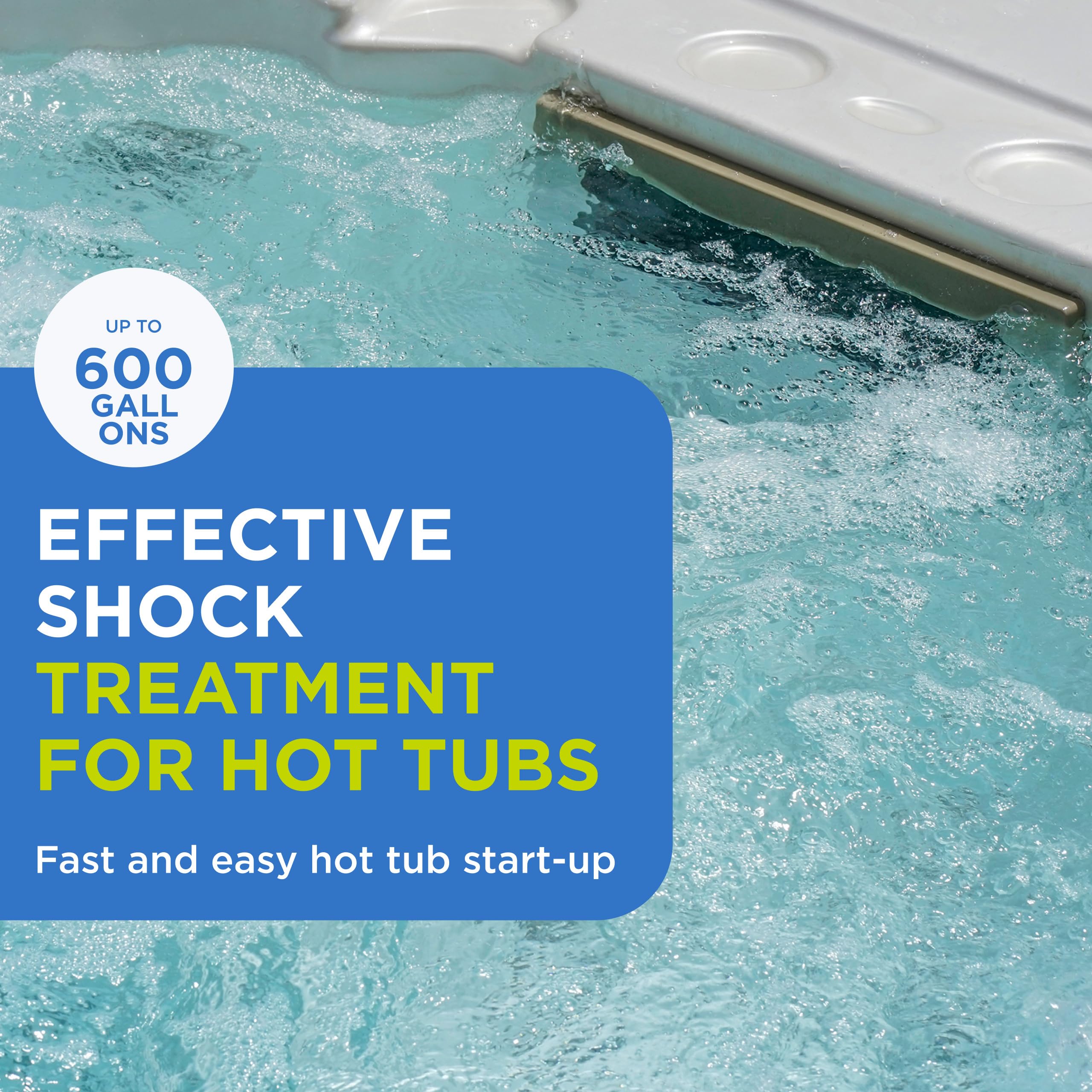 Espuma efervescente de FROG Jump Start disolviéndose para sanitizar rápido