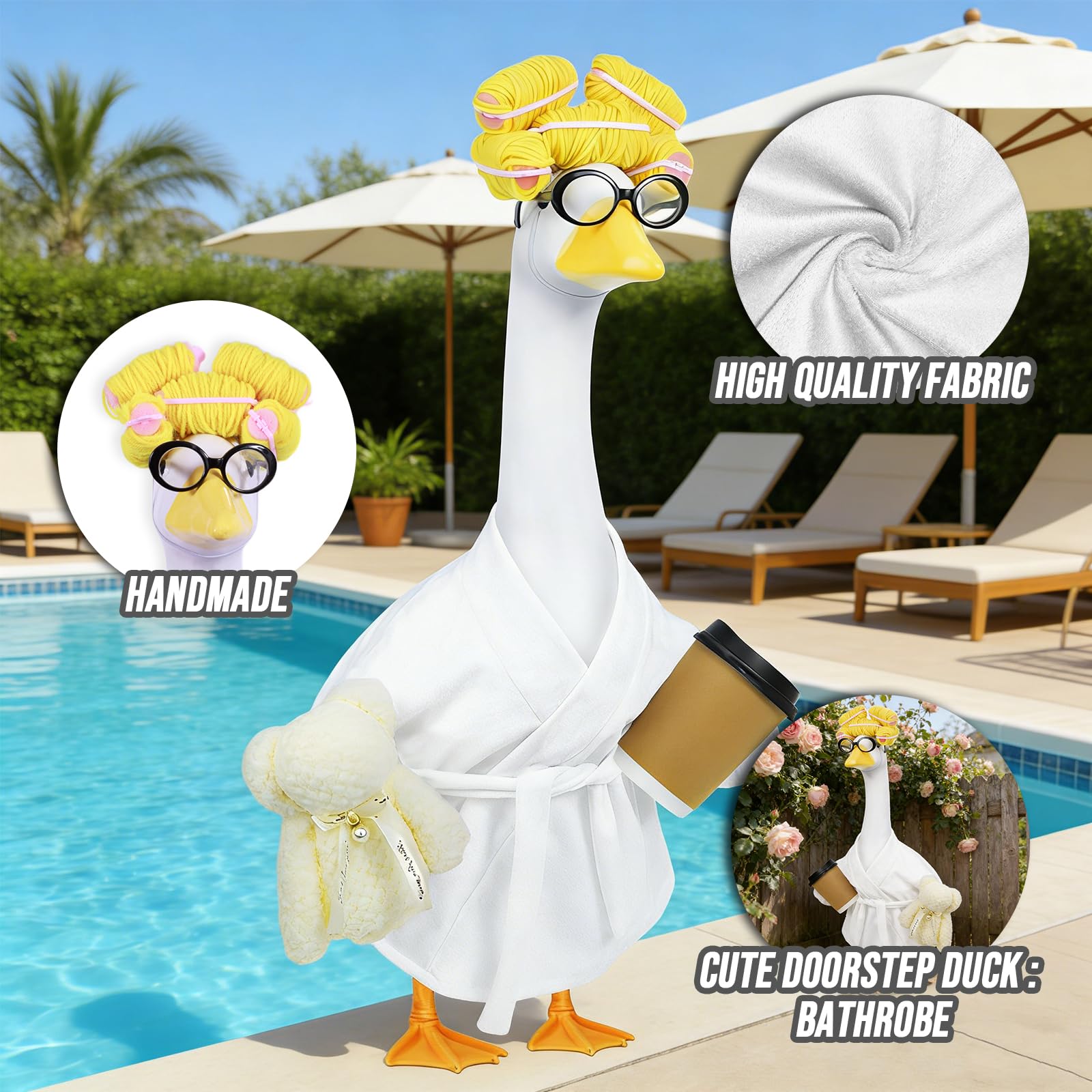 Froklic accesorios juntos: gafas, taza y toalla, facilitan decoración divertida