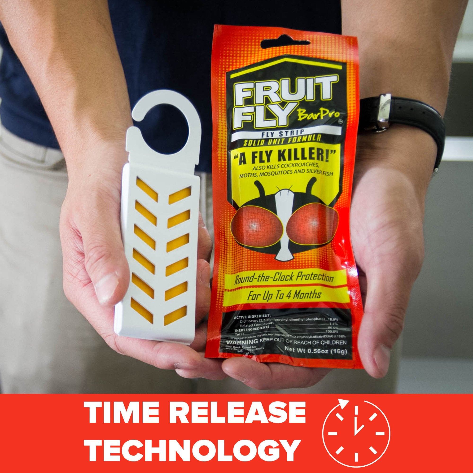 Fruit Fly BarPro junto a desagüe reachando criaderos ocultos eficientemente