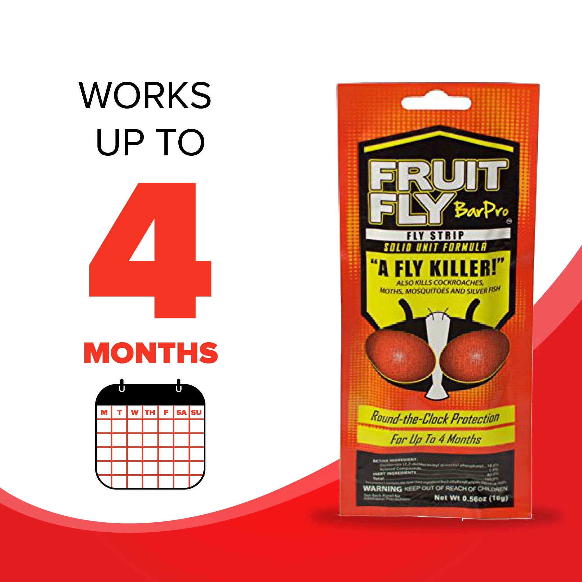 Fruit Fly BarPro etiqueta con instrucciones claras para instalación segura