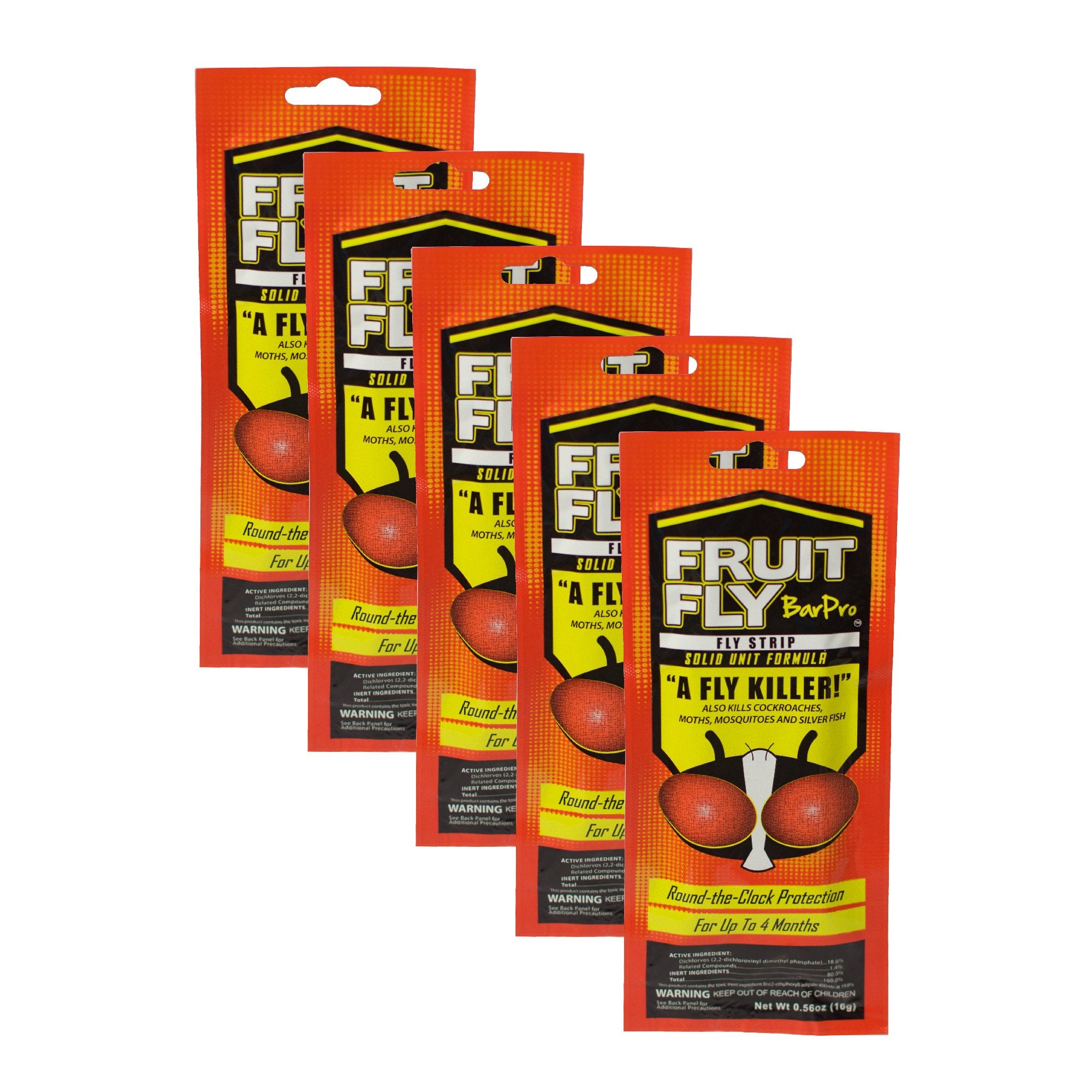 Fruit Fly BarPro empaque frontal mostrando producto y duración cuatro meses