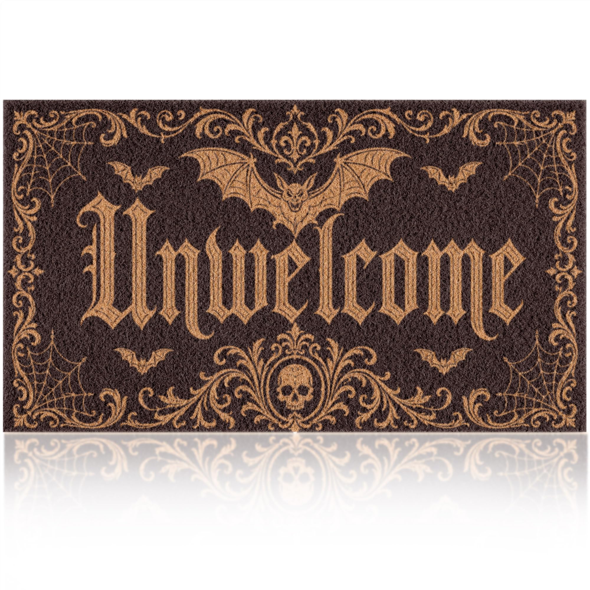Fttoyoly felpudo frontal con diseño 'Unwelcome' que da impacto decorativo