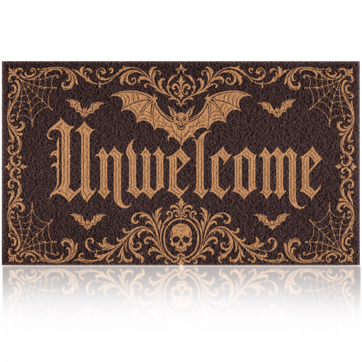 Fttoyoly felpudo frontal con diseño 'Unwelcome' que da impacto decorativo