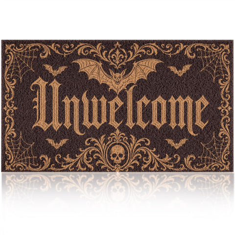Fttoyoly felpudo frontal con diseño 'Unwelcome' que da impacto decorativo