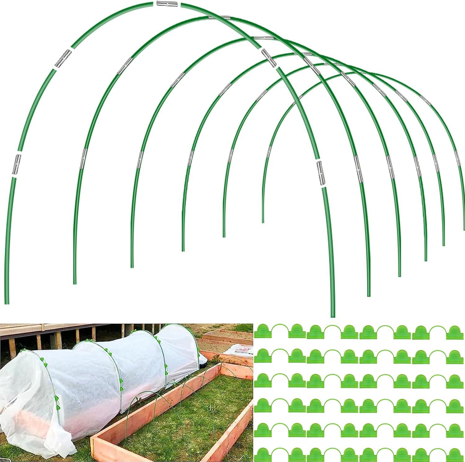 FuBegi arcos frente del paquete con piezas, solución modular para huertos