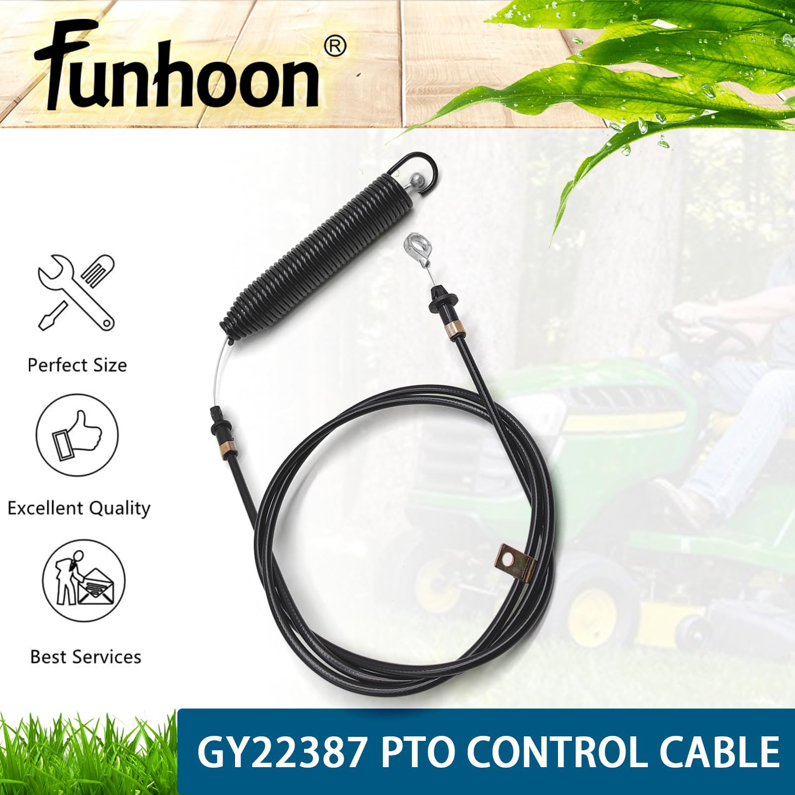 Funhoon GY22387 junto a regla, muestra longitud y ajuste
