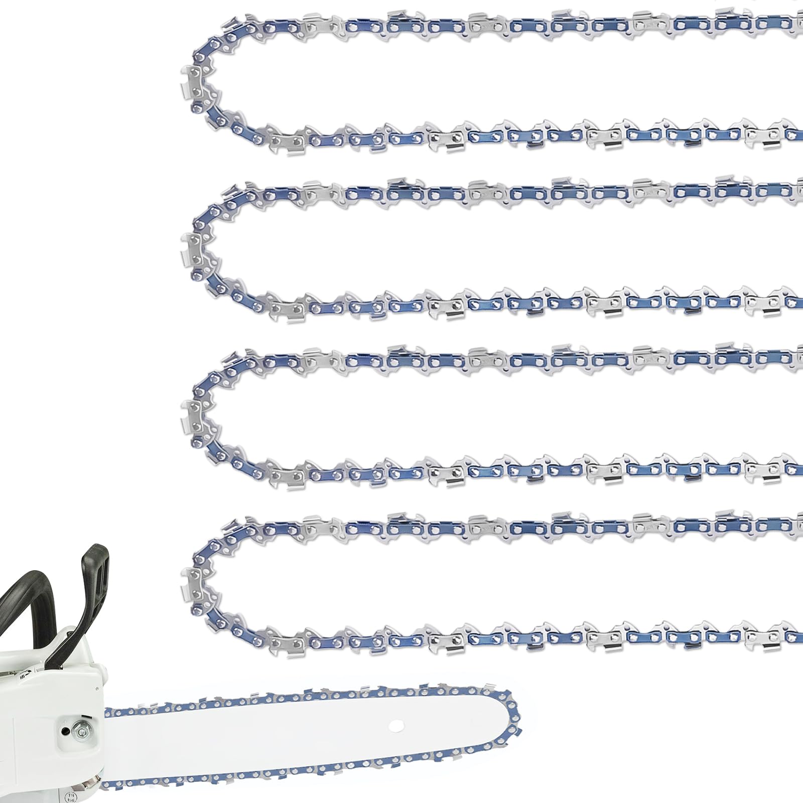 FUNKYWOO paquete frontal de 4 cadenas mostrando compatibilidad y cantidad