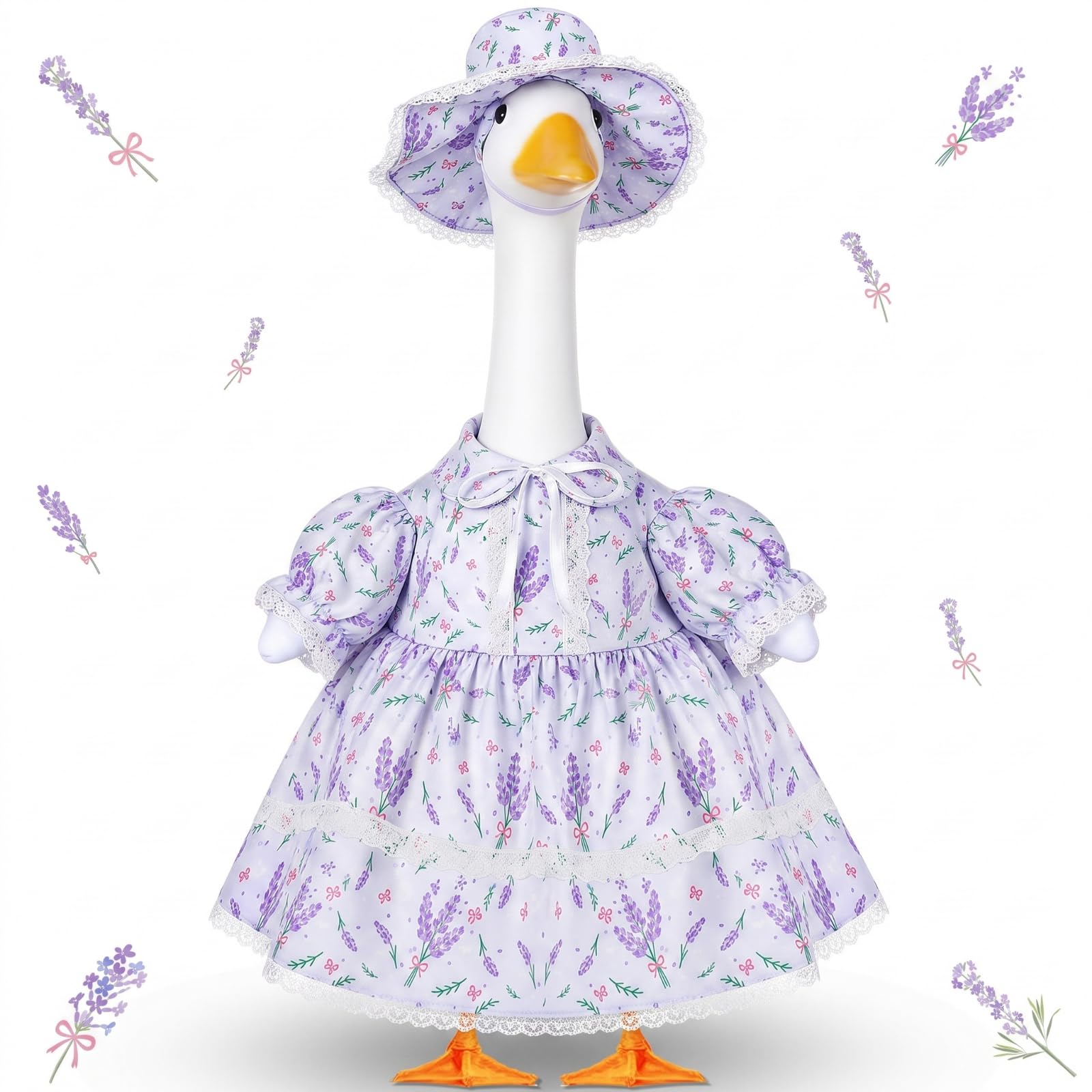 FuWeave vestido frontal mostrando falda y sombrero, da atractivo al porche