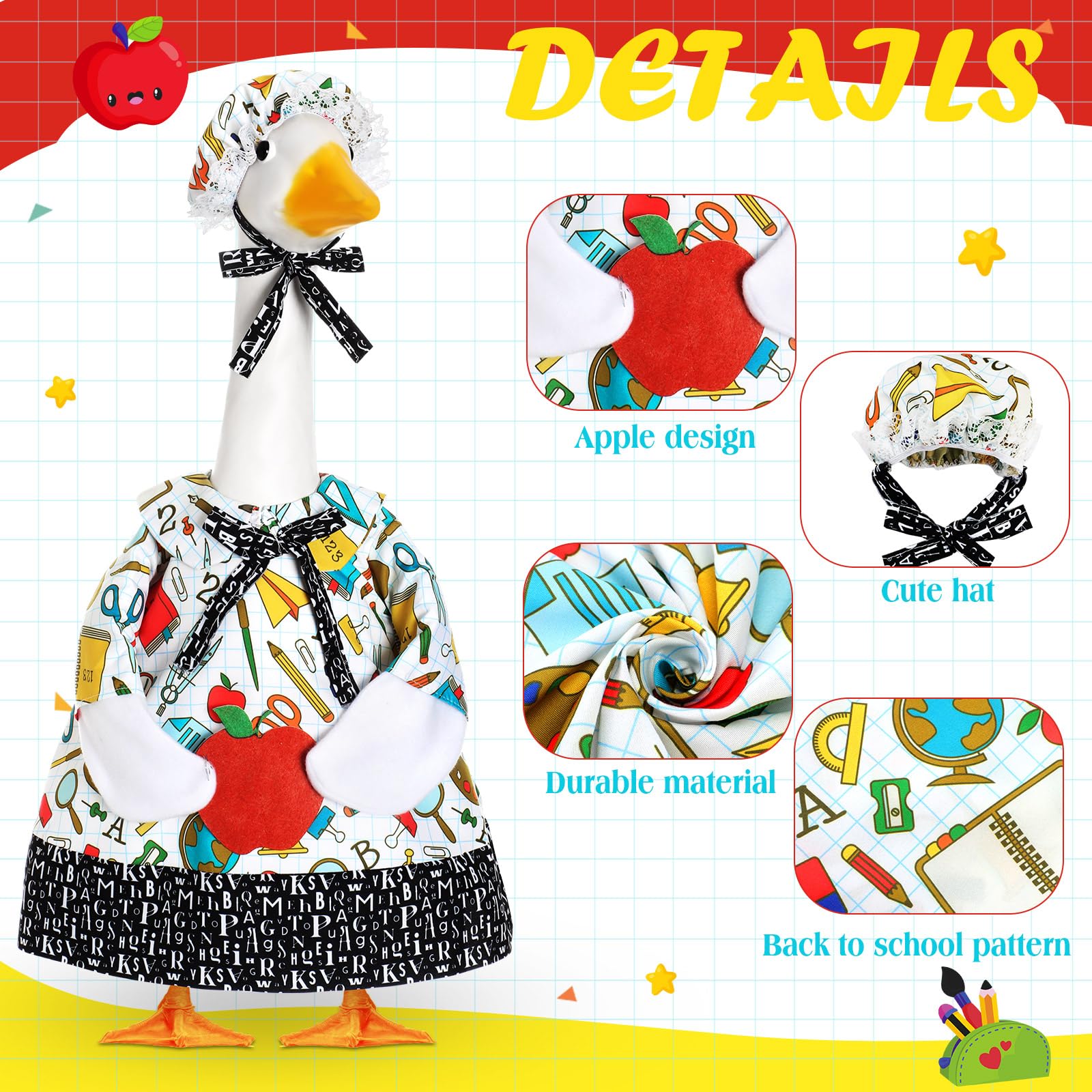 FuWeave detalle del sombrero, añade encanto y temática escolar