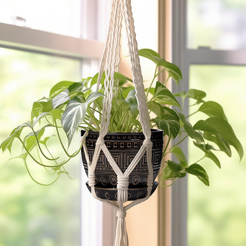 G EPGardening maceta junto a una mano para comparar tamaño compacto